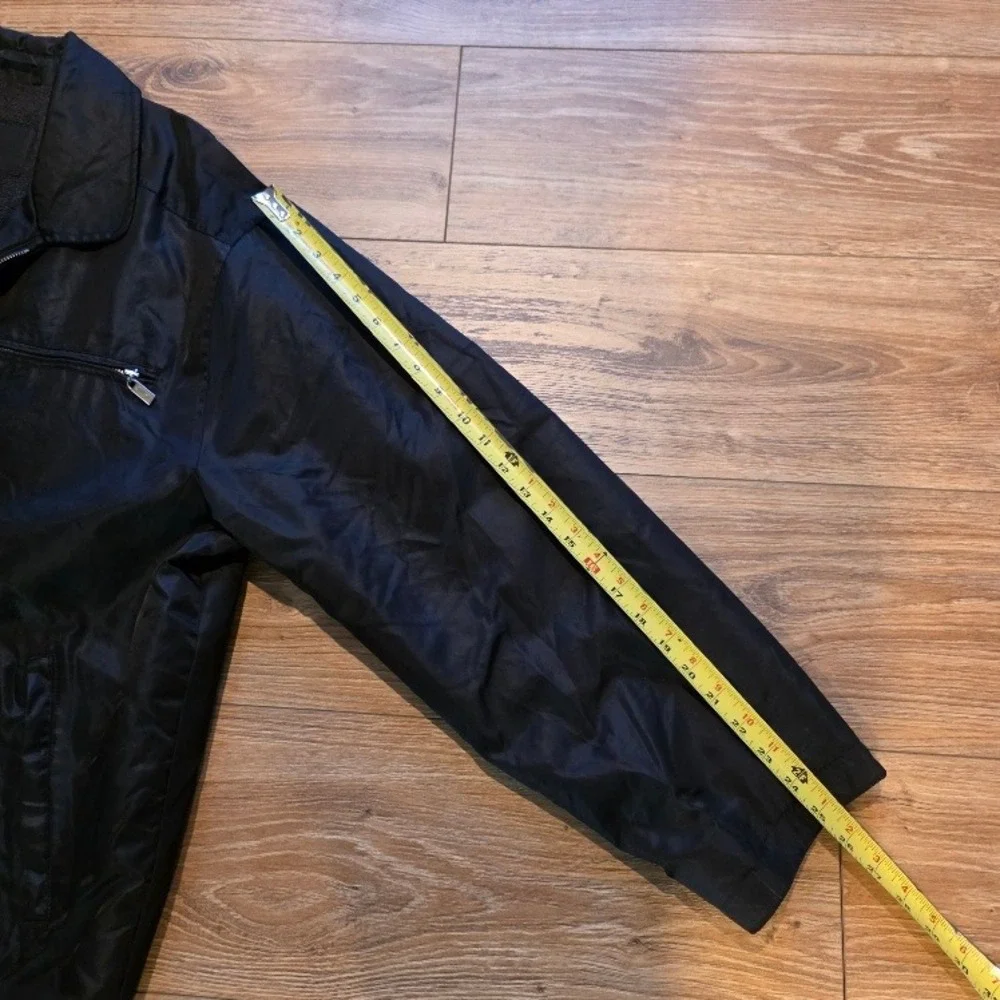 Levis Black Full Zip Quilted Lined Jacket Sz XL Windbreaker Harrington READ